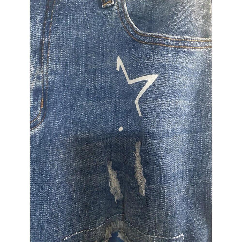 Jean Wear Destressed Star Patriotic Jeans Sz.L - Picture 4 of 5